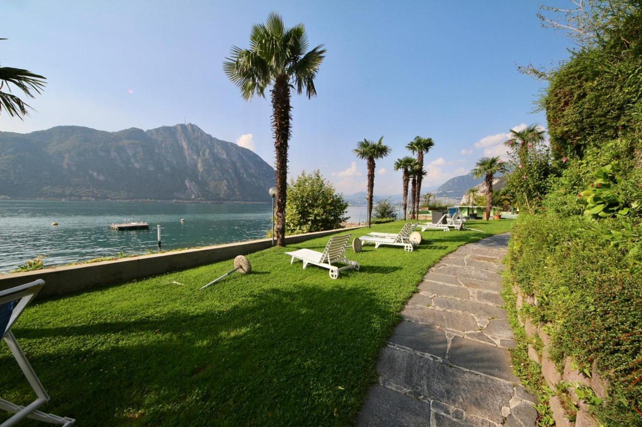 Luganersee, Pool, Strand, Parkplatz, Suite Bissone Dış mekan fotoğraf